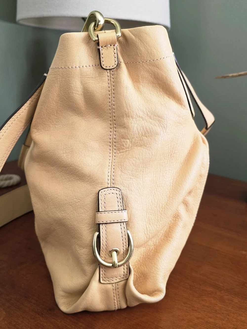 Coach 14574 Ashley Carryall Satchel Yellow Leather Shoulder Bag Y2K - Picture 2 of 16